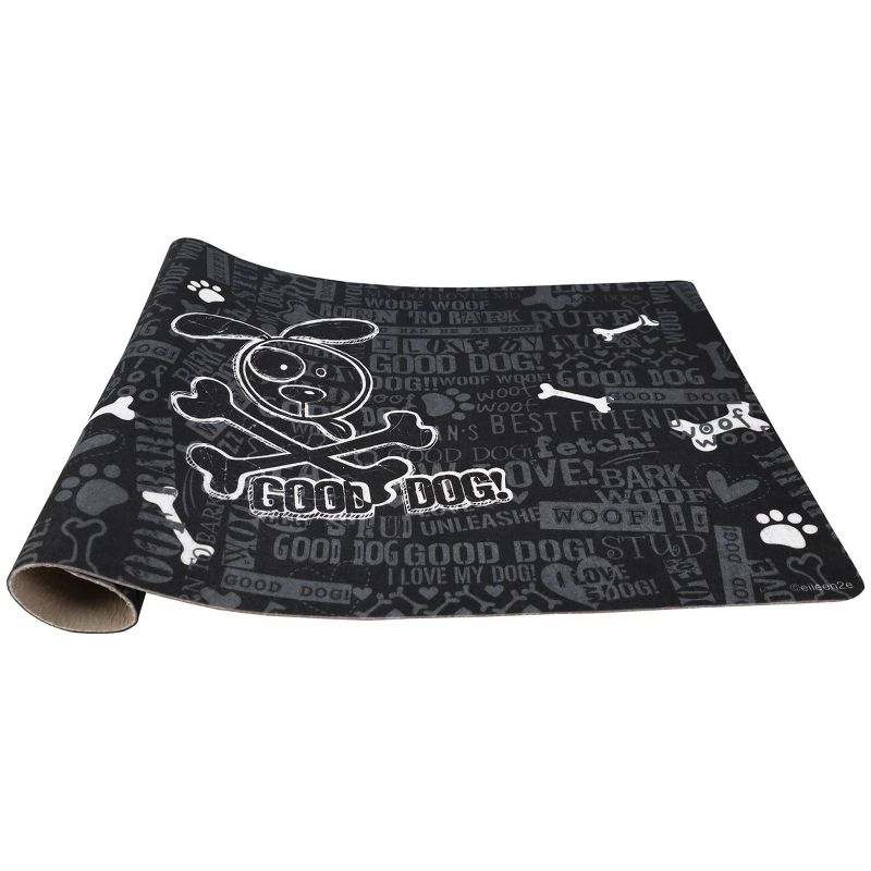Drymate 12&#34;x 20&#34; Feeding Placemat for Cats and Dogs - Black, 3 of 8