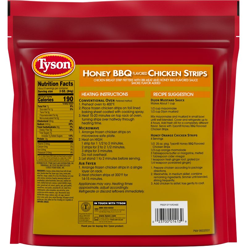 Tyson Honey BBQ Chicken Strips - Frozen - 25oz, 2 of 7