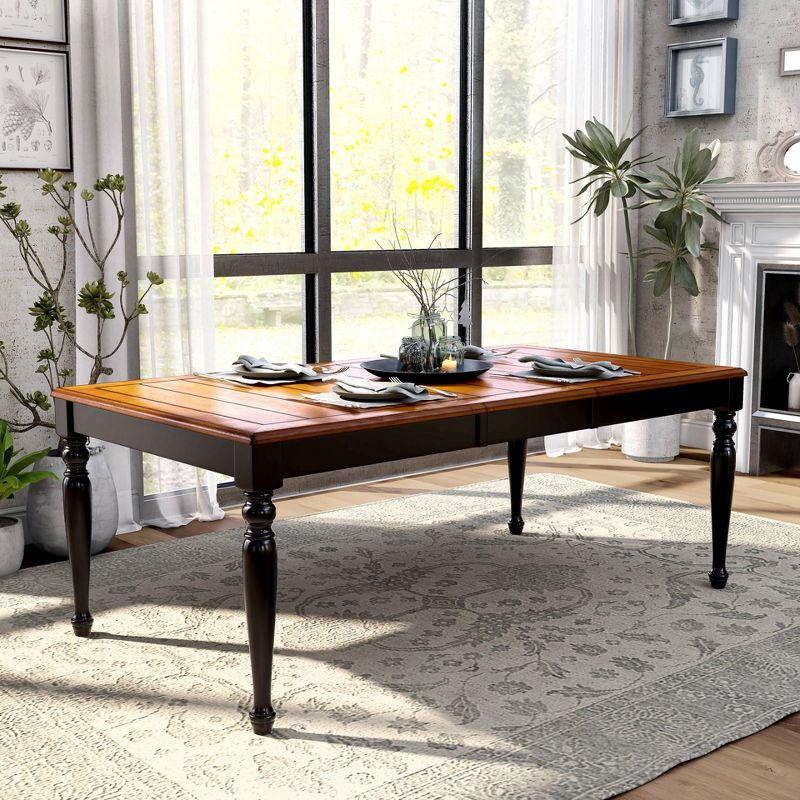 Jameson&#160;Country Style Extendable Dining Table Black/Oak - HOMES: Inside + Out, 3 of 9