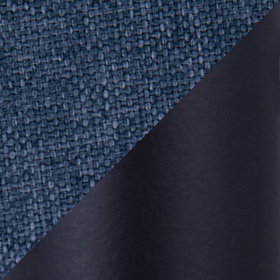 Mid-Century Modern Blue Fabric Counter Stools, Set of 2