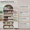 SinCiDo 71" High Modern Arched Kitchen Locker w/ Door Modern Locker w/ 3 Adjustable Shelves,6 Door Shelves, Kitchen,Bathroom Multi Purpose Cabinets - 4 of 4