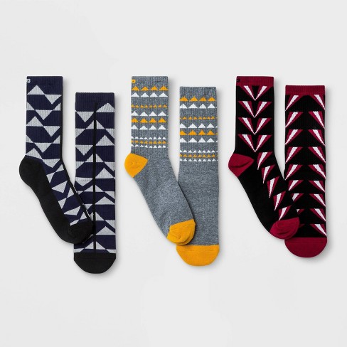 Pair Of Thieves Men's Cushion Crew Socks 3pk - Navy/gray/maroon : Target