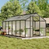 Greenhouse for Outdoors, Heavy-Duty Walk-In Design with Roof Vent, Ground Nails & Sliding Lockable Door, for Garden Backyard - 2 of 4