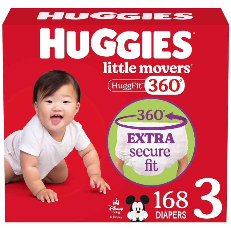 Huggies Little Movers HuggFit 360 Diapers - (Select Size and Count), 1 of 13