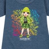 - Rainbow High - Jade Hunter Rainbow Graffiti Graphic Short Sleeve Fleece Dress - 2 of 4
