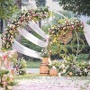 Artloge Large Heavy Duty Round Wedding Arch Double Layer Metal Backdrop Stand with Thickend Square Tubes for Wedding Garden Outdoor Party Decoration - 2 of 4