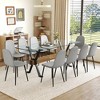 11-Piece Dining Set with Glass Table and 10 Armless Chairs - 2 of 4