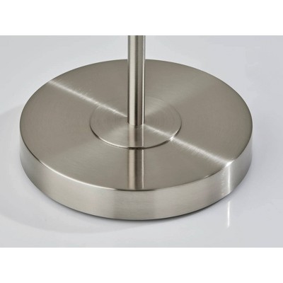 Adjustable Brushed Steel LED Torchiere Lamp with Touch Dimmer