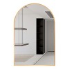 20x30 Inch Black Metal Framed Arched Bathrrom Mirror for Wall. - 2 of 4