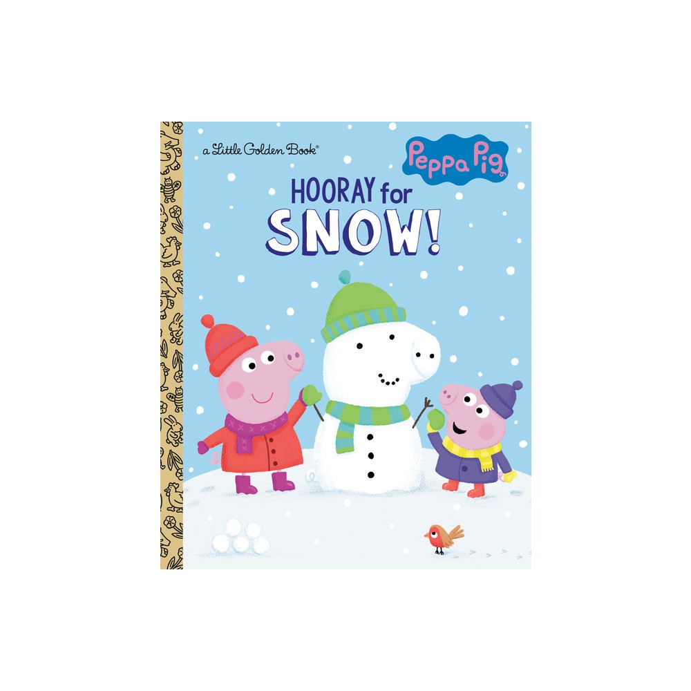 Hooray for Snow! (Peppa Pig) - (Little Golden Book) by Courtney Carbone (Hardcover)