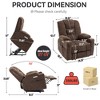 Large Chenille Power Lift Recliner Chair with Massage and Heat for Elderly, Dual USB (A & C) Ports and 2 Steel Cup Holders - 2 of 4