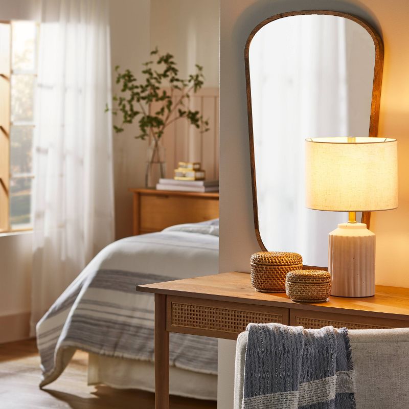 Fluted Ceramic Table Lamp Cream (Includes LED Light Bulb) - Hearth &#38; Hand&#8482; with Magnolia, 4 of 10