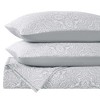 Floral Matelasse Medium Weight 3 Piece Bedspread Pillow Sham Set by Blue Nile Mills - 2 of 4