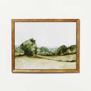 14" x 11" Rolling Hills Framed Wall Canvas Green - Threshold™ designed with Studio McGee