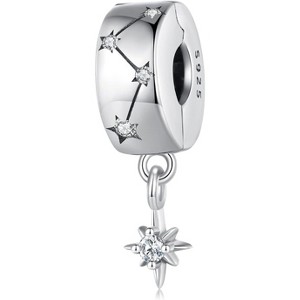 Sterling Silver Dragonfly Charm with Safety Chain - Love Buckle Travel Bead for Bracelets & Necklaces - 1 of 4