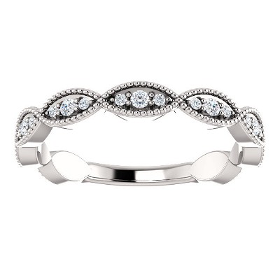 Pompeii3 1/5ct Diamond Wedding Ring Womens Stackable Anniversary Ring 14k White Gold