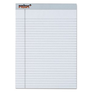 Tops Prism Plus Colored Legal Pads 8 1/2 x 11 3/4 Gray 50 Sheets Dozen 63160 - 1 of 4