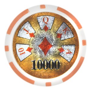 Slickblue 14-Gram Poker Chips 25-Pack, Hi Roller Design, Laser Inlay Art, Casino Play, $1-$10,000 - 1 of 3