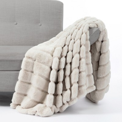 Cozy Bliss Plush Faux Fur Blanket, Ultra Soft Throw