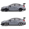 Subaru VAB WRX STI S4 WideBody Gray with Red Interior with Extra Wheels 1/64 Diecast Model Car by CM Models - 2 of 4