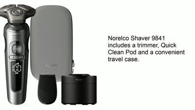 Philips Norelco Grey Cordless Electric Razor with Multiple Heads