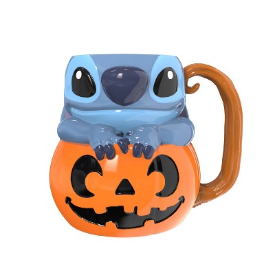Zak Designs 17 fl oz Sculpted Stitch Dolomite Mug Orange/Blue