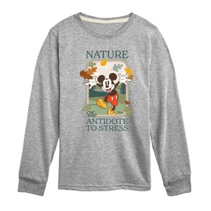 Boys' - Disney - Nature The Antidote To Stress Long Sleeve Graphic T-Shirt - 1 of 4
