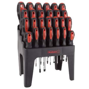 Fleming Supply Screwdriver Set - 26 Pieces, Red and Black