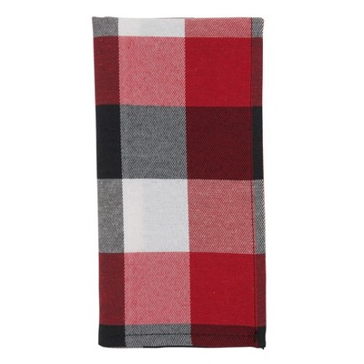 Saro Lifestyle Plaid Pattern Cloth Table Napkins (Set of 4)