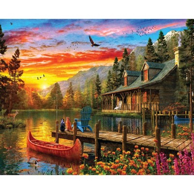 Cabin Evening Sunset 1500 Piece Jigsaw Puzzle