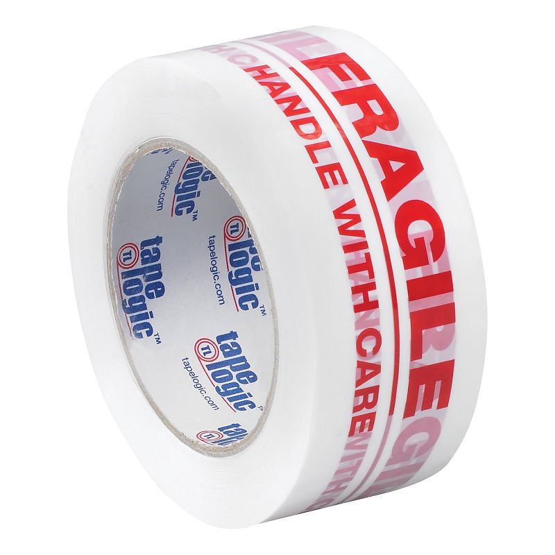 Tape Logic Pre-Printed Carton Sealing Tape "Fragile Handle With Care" 2.2 Mil 2" T902P02, 1 of 5