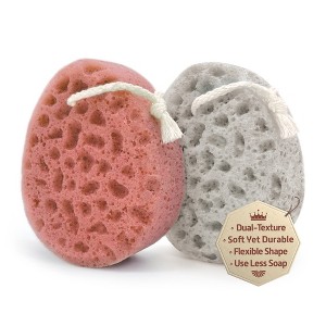 Spongentle Two-Sided Ultra Soft/Exfoliating Body Bath Sponge Loofah - 1 of 4