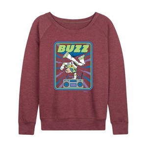 Women's - Disney - Toy Story Lightweight French Terry Wide Neck Long Sleeve Shirt - 1 of 4