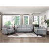 APRILSOUL Gray Modern Loveseat Textured Fabric Upholstered Rounded Arms Attached Cushions Transitional Living Room Furniture - 3 of 4