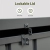Steel Deck Box Lockable Large Storage Container Waterproof Storage Box For Patio Furniture Garden Tools Pool Supplies - 2 of 4