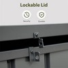 Steel Deck Box Lockable Large Storage Container Waterproof Storage Box For Patio Furniture Garden Tools Pool Supplies - image 2 of 4