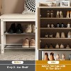 Shoe Cabinet with 3 Rattan Doors, with Adjustable Shelves, 7-Tier Shoe Storage Cabinet for Entryway, Hallway, Living Room - 4 of 4