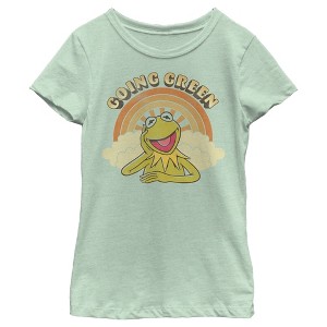 Girl's The Muppets Green Kermit T-Shirt - 1 of 4