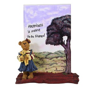 Boyds Bears Resin 6.25 In Megan Mcbruin & Friend Frame Americana Bearstone 1E Single Image Frames - 1 of 3