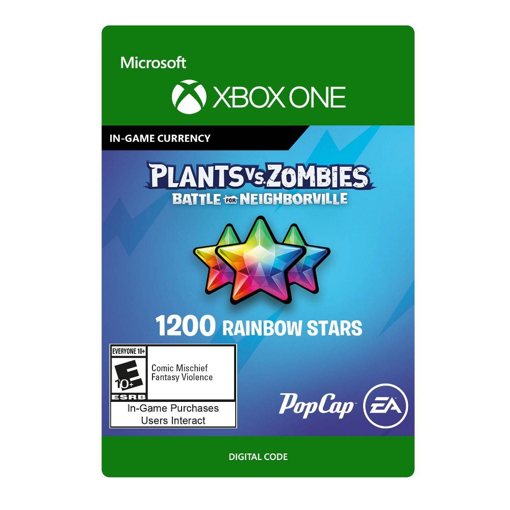 Photos - Game Plants vs. Zombies: Battle for Neighborville: 1200 Rainbow Stars - Xbox One (Digital)