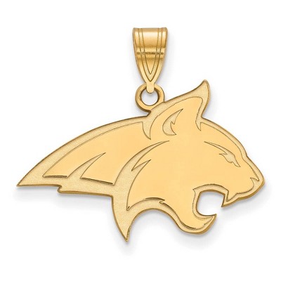 Black Bow Jewelry 10k Yellow Gold Montana State Bobcats NCAA Large Pendant