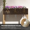Gulches 36.5" x 15.75" x 55.5" Raised Garden Bed with Trellis, Natural Wood Planter for Climbing Plants - 3 of 4