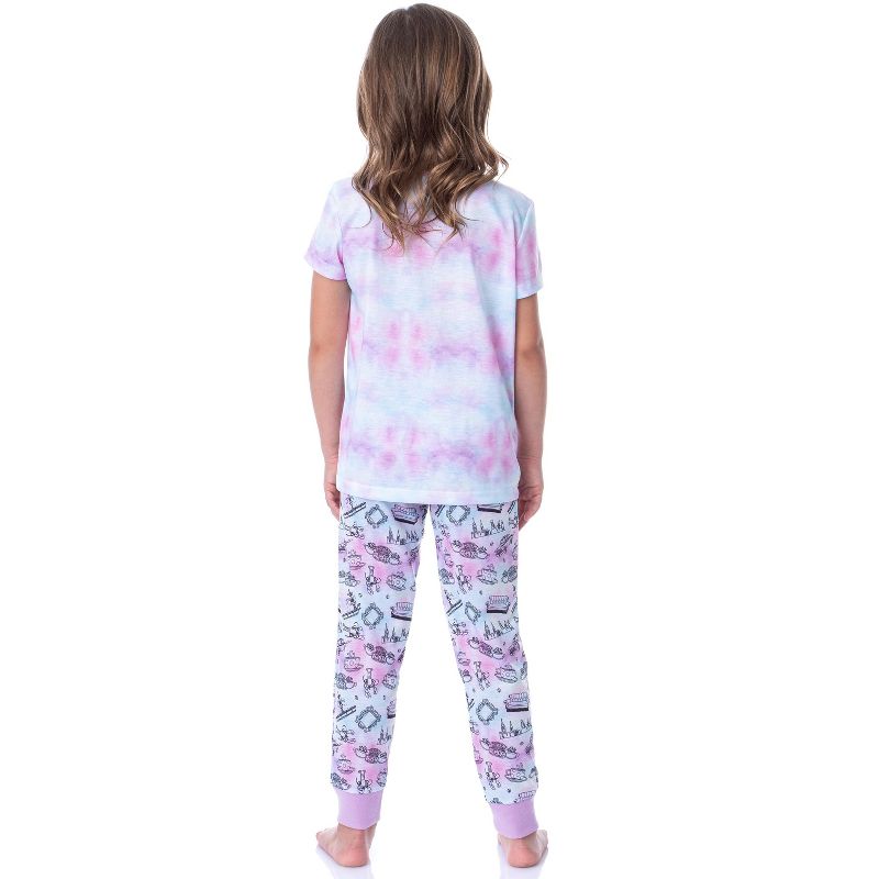 Friends TV Show Logo Girls' Rather Be Watching Sleep Jogger Pajama Set Multicolored, 4 of 5