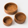 Etta Acacia Wood Bowls- Set of 3 - 4 of 4
