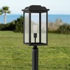 John Timberland Eastcrest Modern Outdoor Post Light Textured Black 22 1/2" Clear Glass Panels for Exterior Barn Deck House Porch Yard Patio Outside - 2 of 4