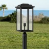 John Timberland Eastcrest Modern Outdoor Post Light Textured Black 22 1/2" Clear Glass Panels for Exterior Barn Deck House Porch Yard Patio Outside - image 2 of 4