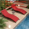 ALAULM Patio Chaise Lounge Set Outdoor Lounge Chair, Rattan Reclining Chair Adjustable Backrest, Pool Sunbathing Recliners with Folding Table - 4 of 4