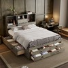 VYNXARIA Queen Size Platform Bed with Storage Headboard & 8 Drawers ¨C Gray - 2 of 4