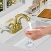 LOVMOR 2-Handle Bathroom Sink Faucet 3 Hole, Gold - 3 of 4