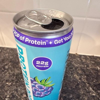 Protein Pop Blue raspberry Clear Protein Drink 12oz : Target